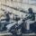 Comparativa entre un pequeño scooter de 125cc y una motocicleta tipo Naked apta para el carnet A2, aparcadas en las instalaciones de la autoescuela MotoCircuito en Móstoles.