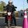 Fila de motocicletas de prácticas homologadas de la autoescuela MotoCircuito, preparadas en el circuito de Móstoles para que los alumnos realicen el examen de la DGT con total seguridad.